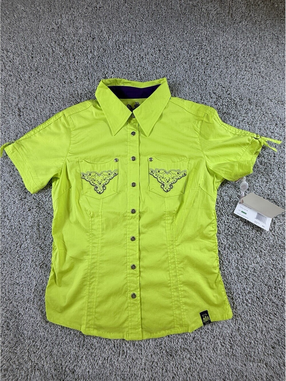 NWT Pepe Jeans graphic button up shirt Women’s Size Large Deadstock 90’s Vtg
